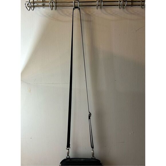 Baggallini mini RFDI crossbody black gray 7.5"x5.5" - Picture 2 of 8